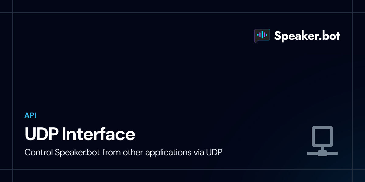 UDP Interface | Speaker.bot