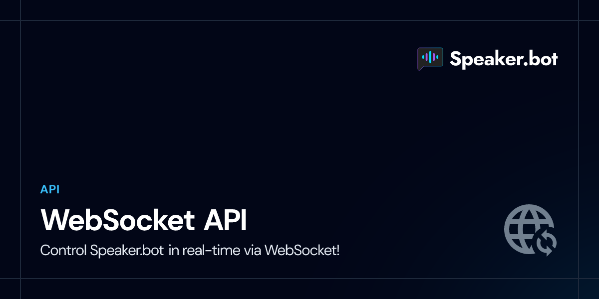 WebSocket API | Speaker.bot